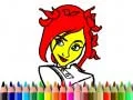游戏回到学校：可爱的女孩着色 在线