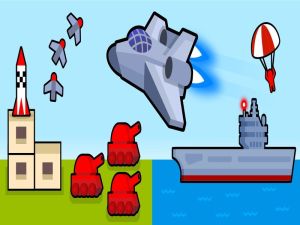 游戏轰炸机飞机：2D空袭在线