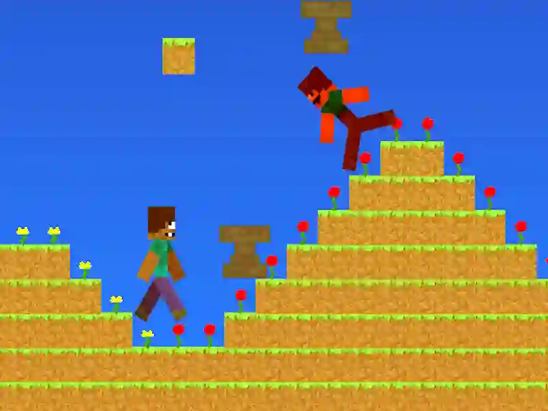 游戏Noob vs Pro，但Anvil Rain Minecraft在线