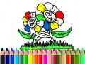 游戏回到学校：花朵着色在线