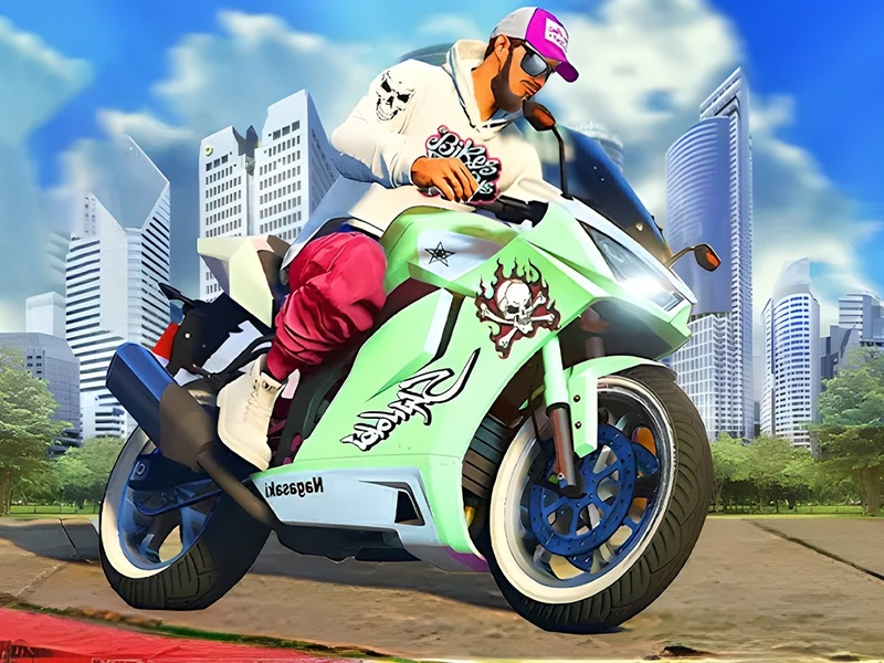 游戏摩托车赛车手：公路混乱在线