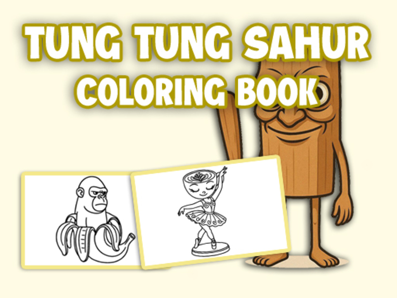 游戏唐·唐·萨赫（Tung Sahur）着色书在线